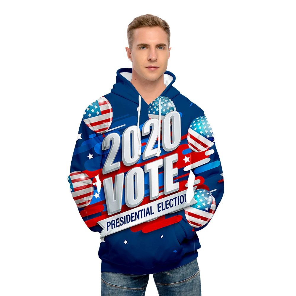 2020 толстовки с капюшоном и свитшоты держать America Great президента выборов 3D Письмо