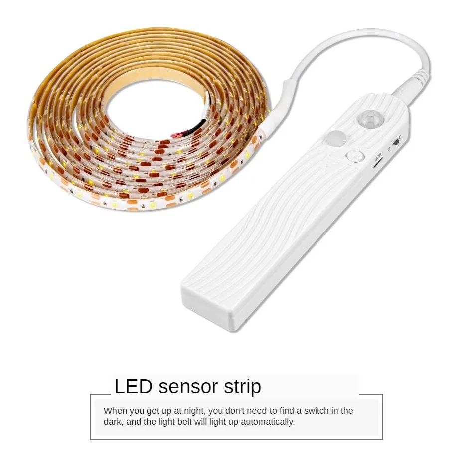 infrared sensor led strip light white with battery box usb warm white light strip under cabinet light for kitchen bedroom closet free global shipping