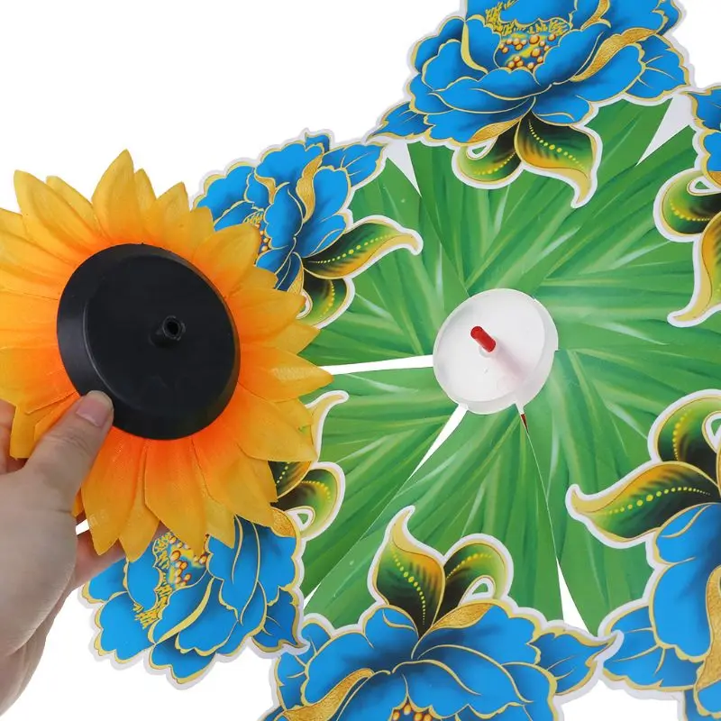 Ветер Spinner ветряная мельница в виде подсолнечника игрушки цветок Красочные
