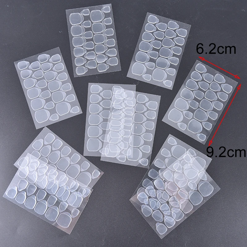 Клейкая лента прозрачная для накладных ногтей 10 листов/набор инструменты