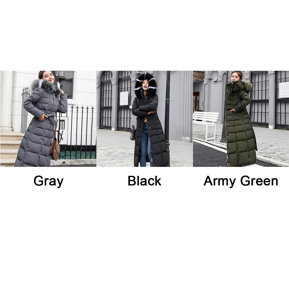 Женский утепленный пуховик с капюшоном зимнее повседневное пуховое пальто