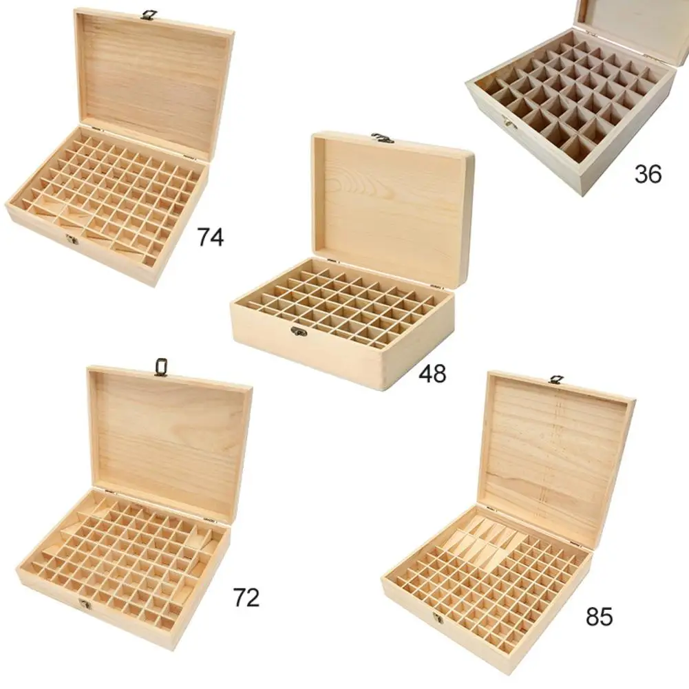 Деревянная коробка для хранения эфирных масел из цельного дерева новая