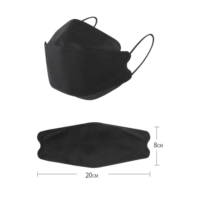 

3D Disposable Mouth Mask 95% Filtration FFP2 KN95 Mascarillas 5 Layers Non-woven Fabric Respirator Masque Dustproof Face Masks