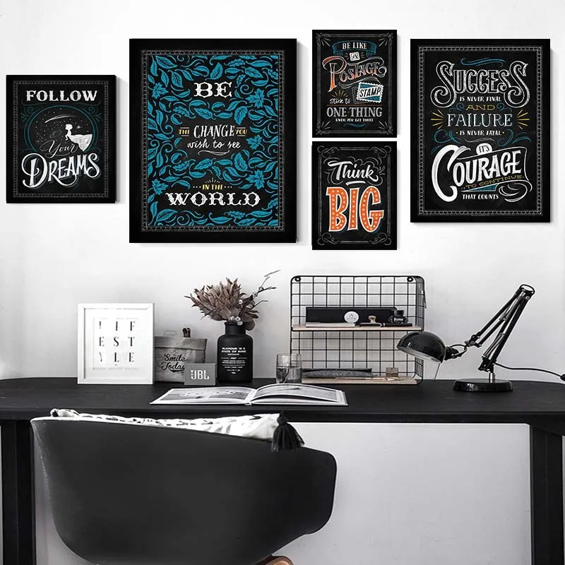 Hot Motivational Classroom Wall Posters Inspirational Quotes for Students Teacher Decorations PLD | Дом и сад