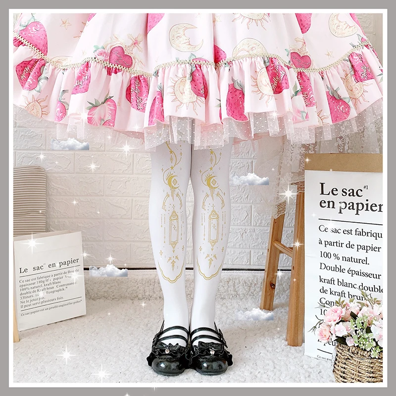 Носки Лолиты женские осенние бархатные 120D Patyhose бронзовые в японском стиле