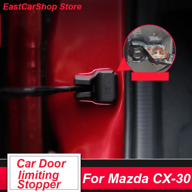 

Car Door Lock Buckle Cover Protective Cover Door Stopper Screw Cover for Mazda CX30 CX 30 CX-30 2019 2020 2021 2022 Accessories
