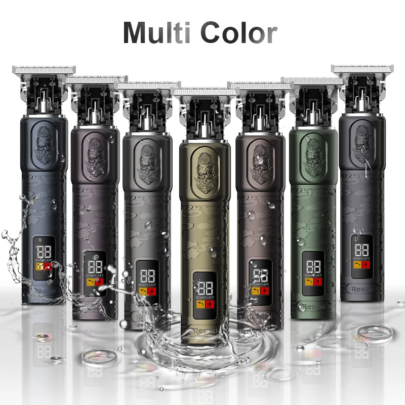 

RESUXI Professional LCD display Hair Trimmer Hair Clipper Rechargeable Beard Trimmer for Men Cordless Trimmer Hair cutting tools