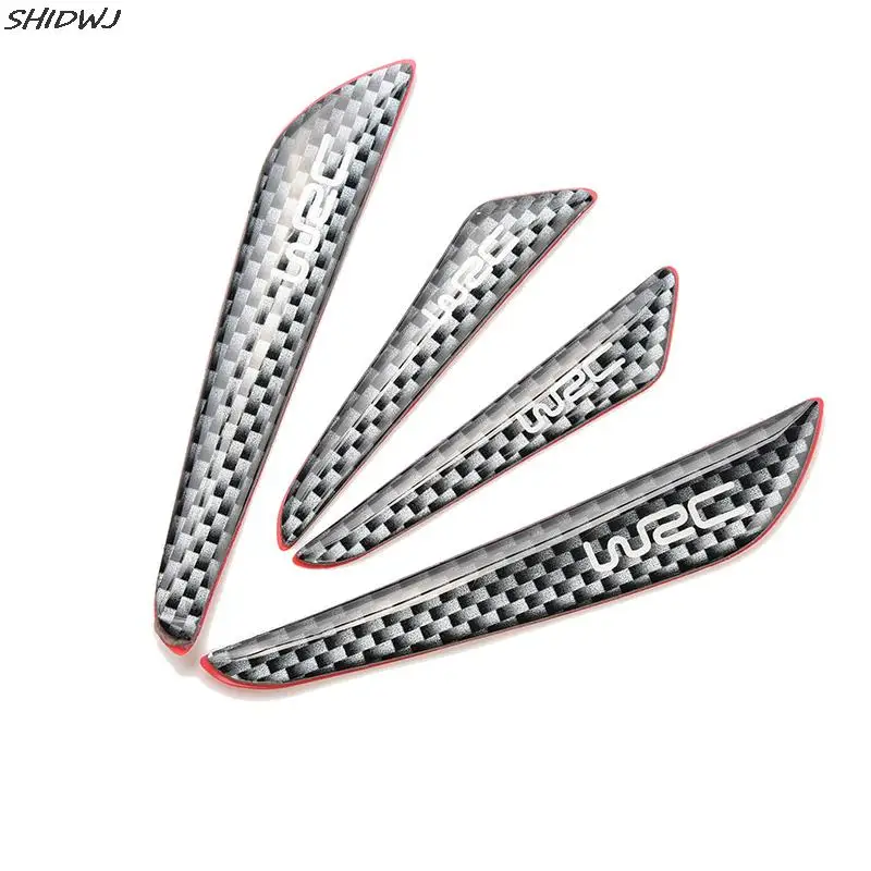 

4PCS carbon fiber Car Door Decoration Strip General universal Crash Bar Anti-Rub Bumper Door side Edge Protection stickers