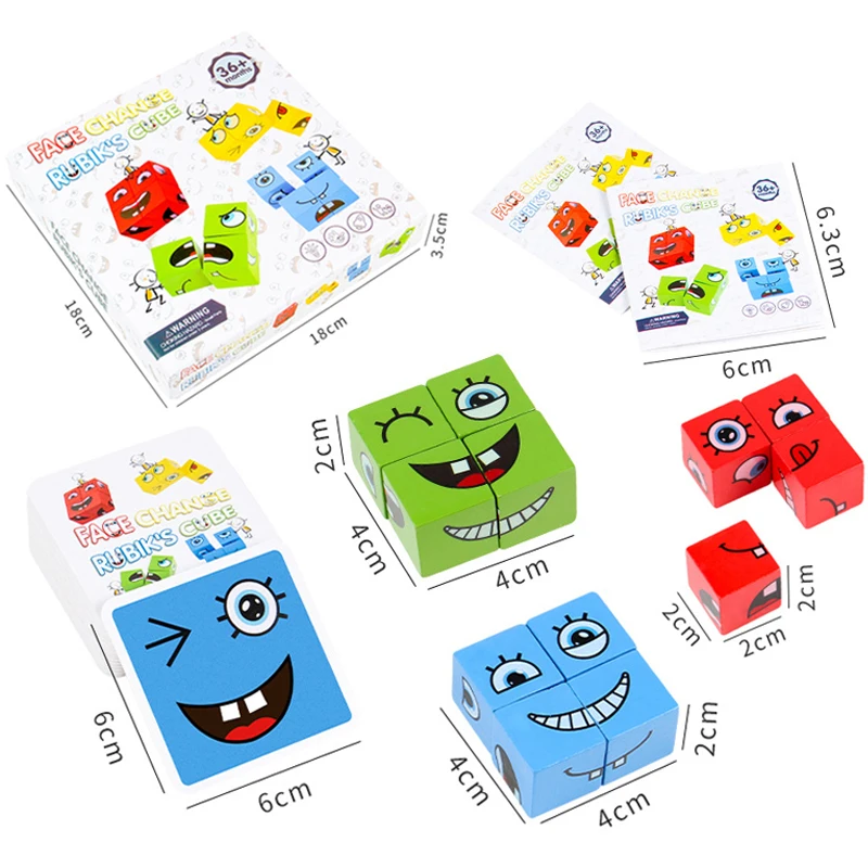 Детские деревянные строительные блоки Кубики Игрушки пространственное мышление