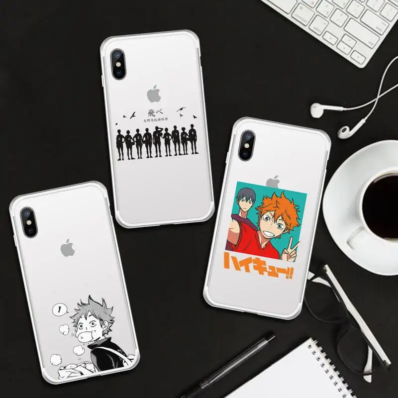 

Oya Haikyuu Love Volleyball Phone Case Transparent for iPhone 6 7 8 11 12 s mini pro X XS XR MAX Plus cover funda shell