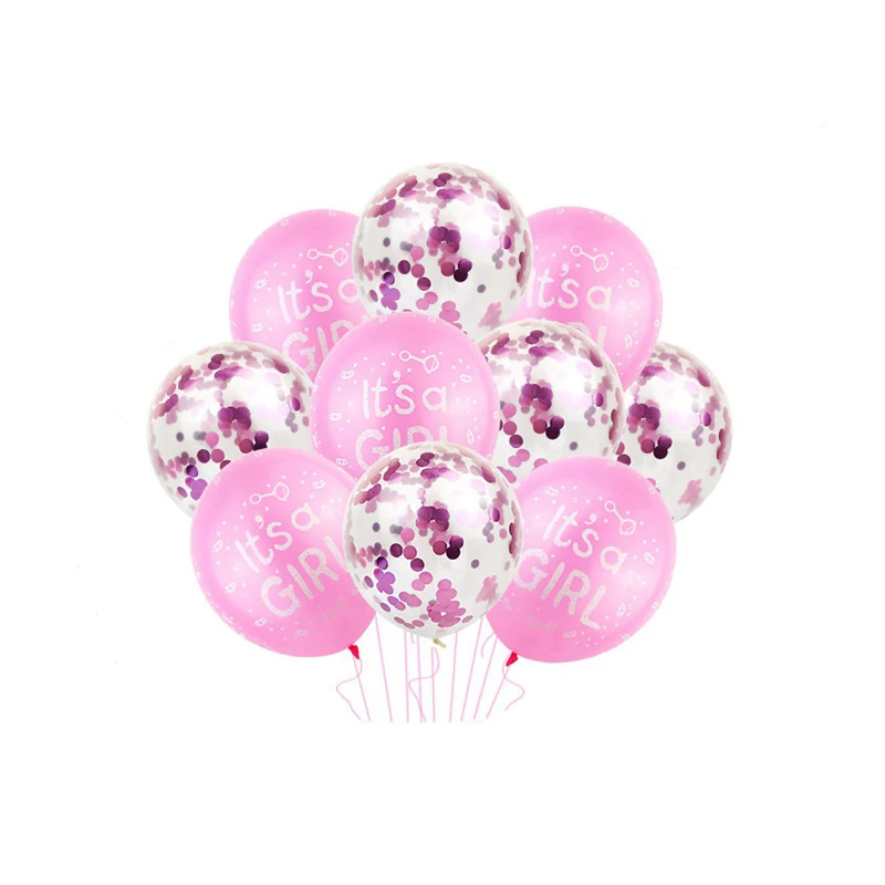 10 шт. голубые и розовые шарики для вечеринки в честь дня рождения ребенка | Дом сад