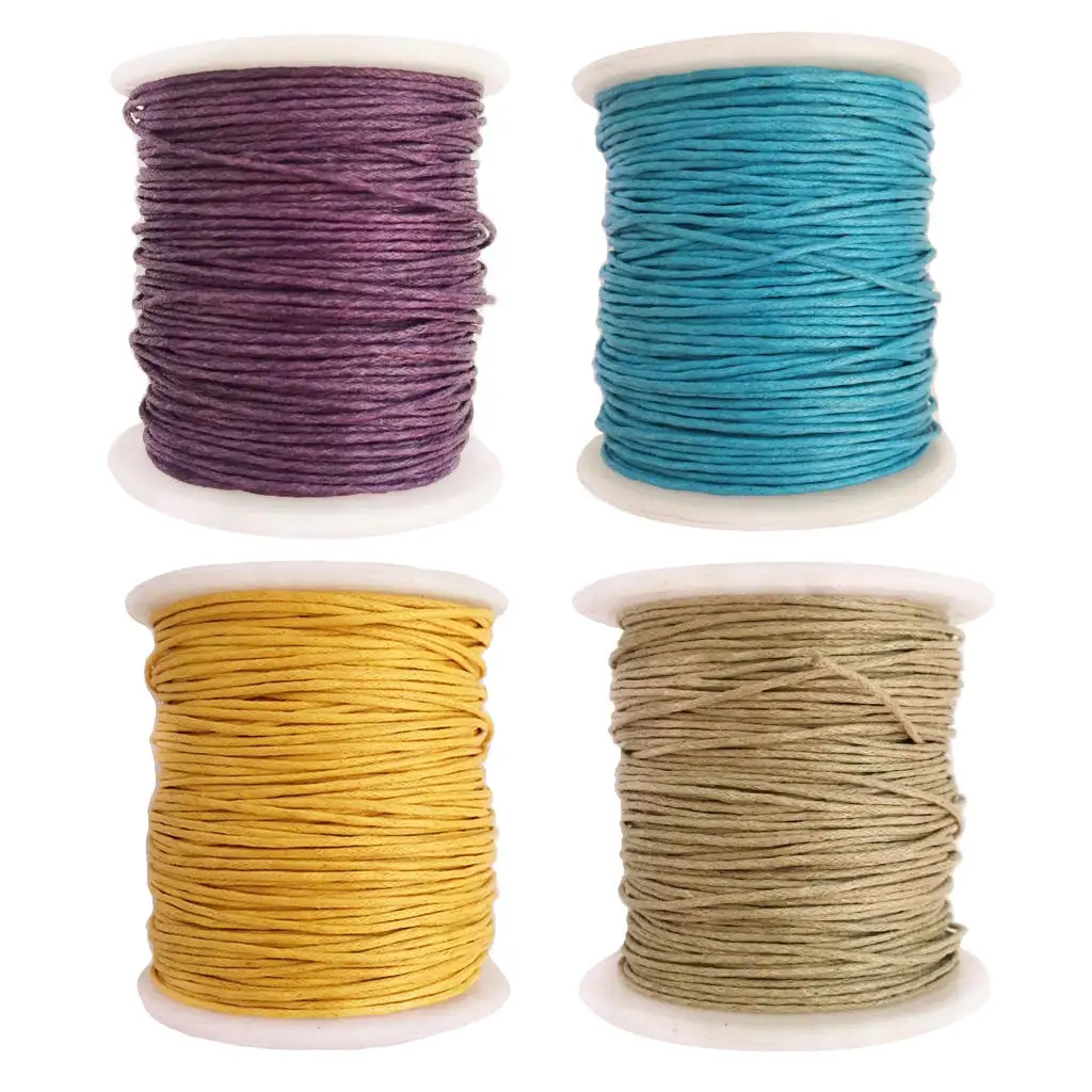 

4 шт. 80 м Вощеная проволока, веревка, ювелирная проволока, фурнитура от 1 мм