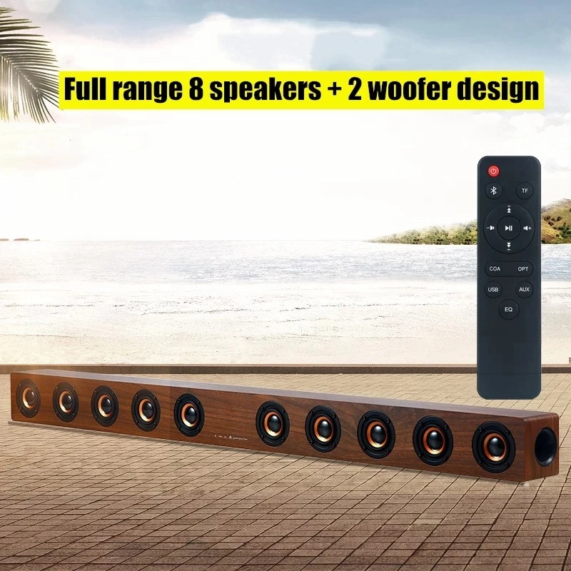 

40W Echo Wall Sound Blaster TV Soundbar Home Theater Bluetooth Speaker 10 Sound Unit High Volume Remote Control HiFi Soundbox