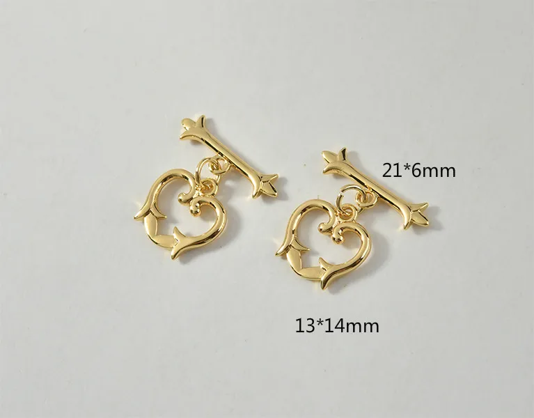 Винтажное барокко сердце прекрасный OT клип ожерелье браслет финишная пряжка