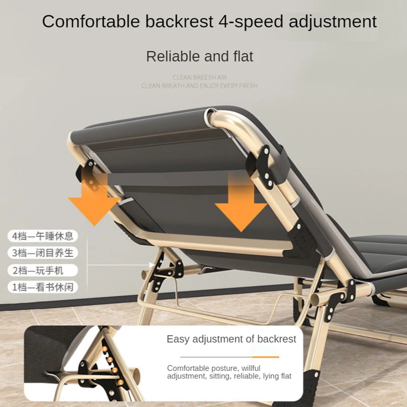 저렴한 신제품 접이식 안락 의자 홈 오피스 낮잠용 접이식 침대, 모던하고 심플한 휴대용 심플 의자, 거실 가구 의자 구매 신제품 접이식 안락 의자 홈 오피스 낮잠용 접이식 침대, 모던하고 심플한 휴대용 심플 의자, 거실 가구 의자