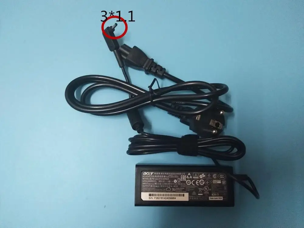Оригинальный адаптер переменного тока 19V 2.37A 45W ADP 45ZD B PA 1450 26 для Acer Chromebook 11 79 13 CB3 111