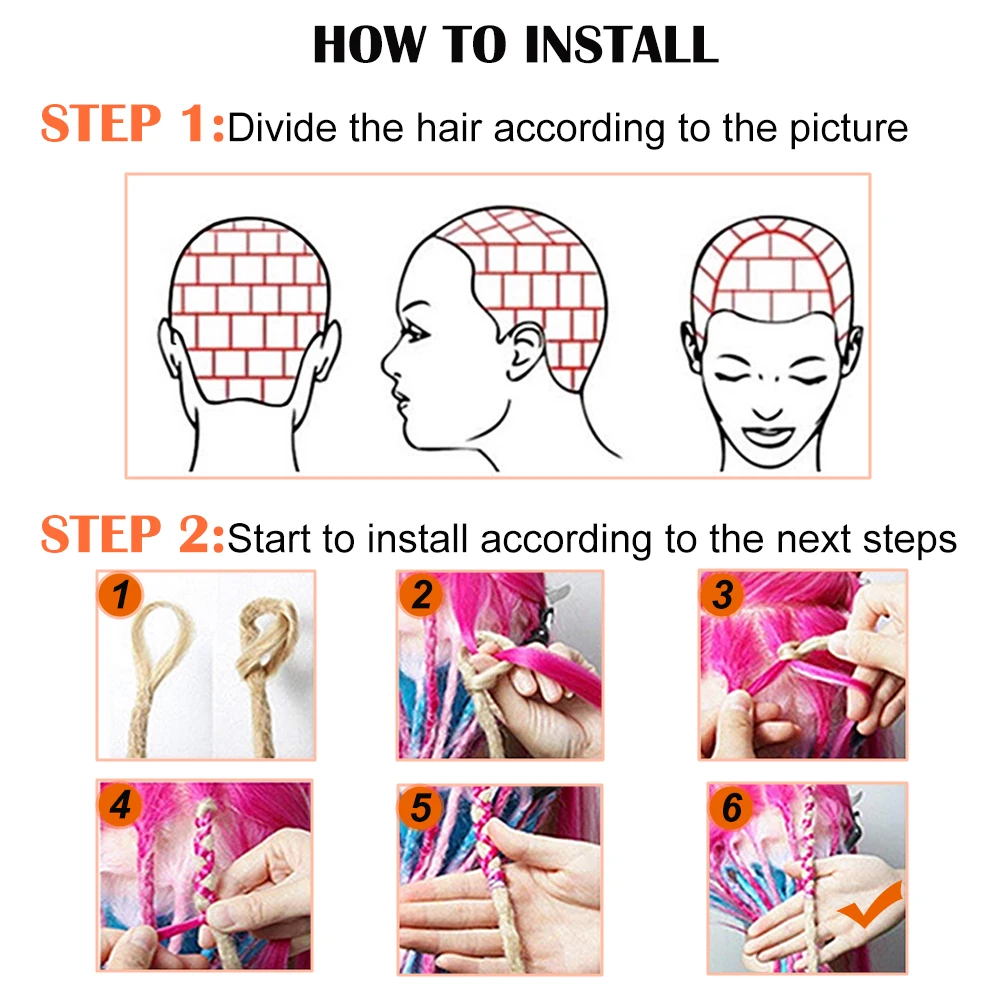 Дреды для наращивания волос 20 дюймов регги дреды в стиле хип-хоп замки крючком