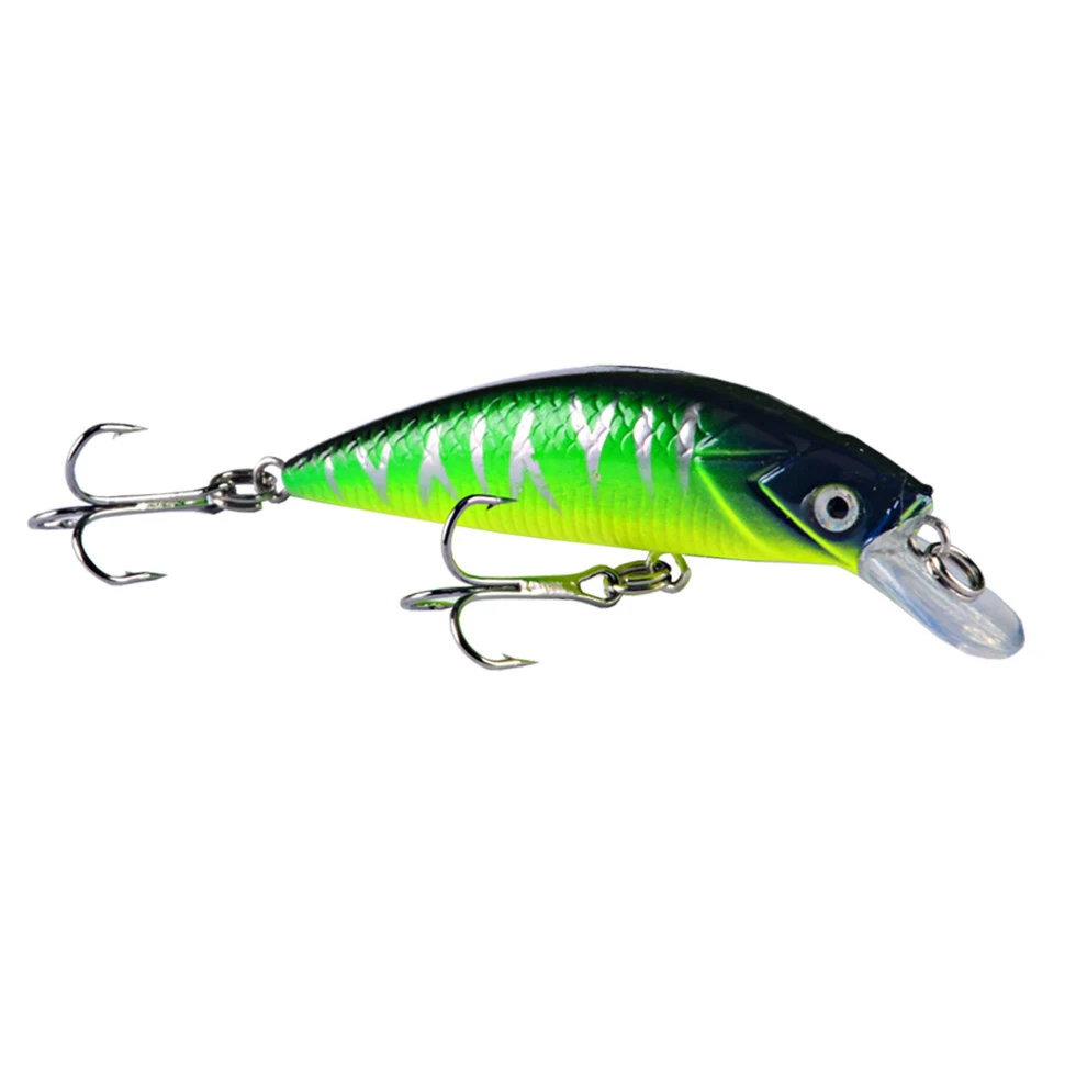 

New 1PCS 60mm 6g Minnow Fishing Lures 3D Eyes Artificial Hard Bait Wobbler Slowly Sinking Vib Crankbait For Fishing Tackle
