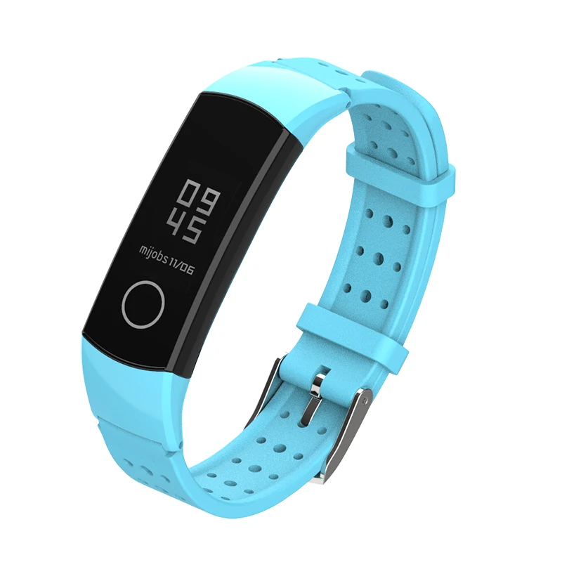 Mijobs для huawei honor 4 ремешок для honor band 4 Ремешок Браслет умные аксессуары ТПУ силиконовый ремешок браслет часы замена - Цвет: blue