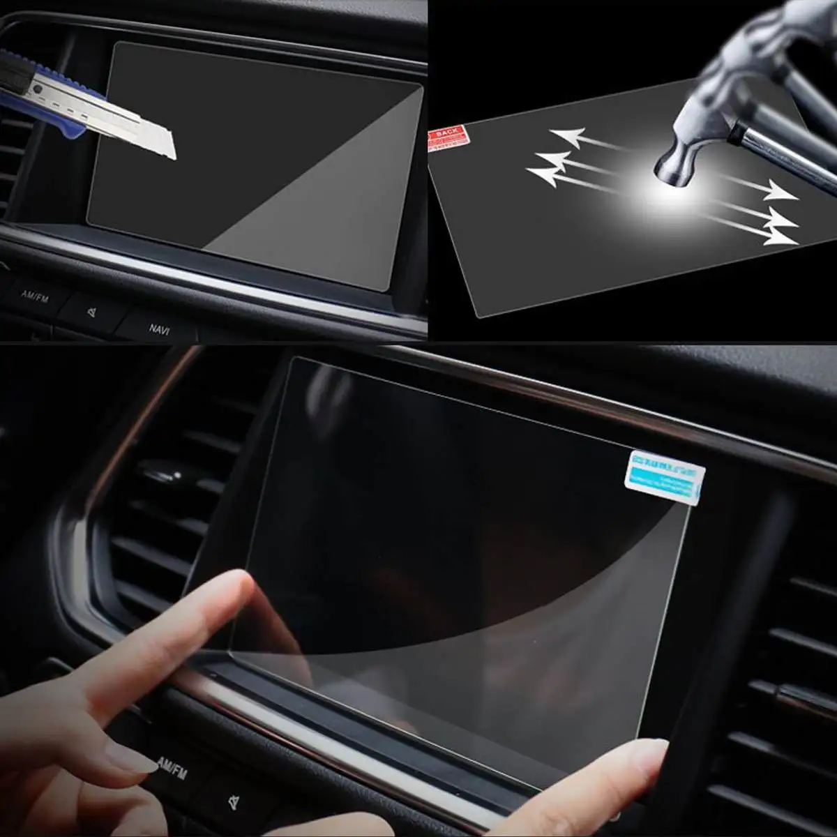 Автомобильный навигатор Экран протектор Защитная пленка из закаленного стекла