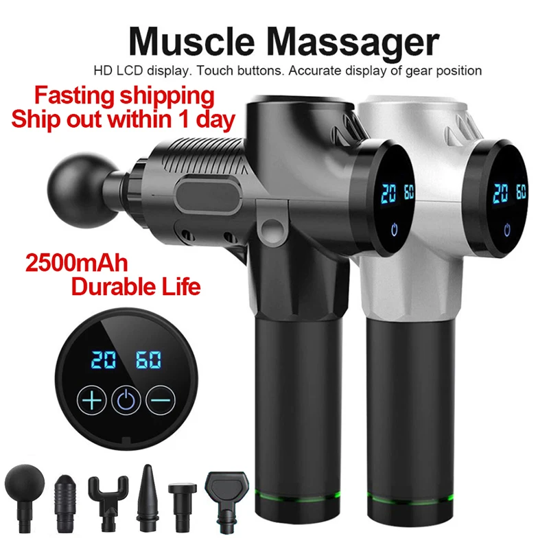 Электрический мышечный массажный пистолет глубокий тканевый Массажер для мышц