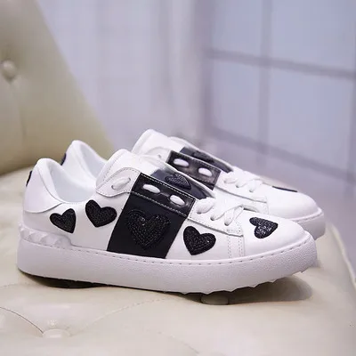 Эспадрильи; женские кроссовки; женская обувь на шнуровке; chaussures femme; повседневная женская обувь на низком каблуке; Zapatos De Mujer; Женская обувь в форме сердца - Цвет: AS SHOW