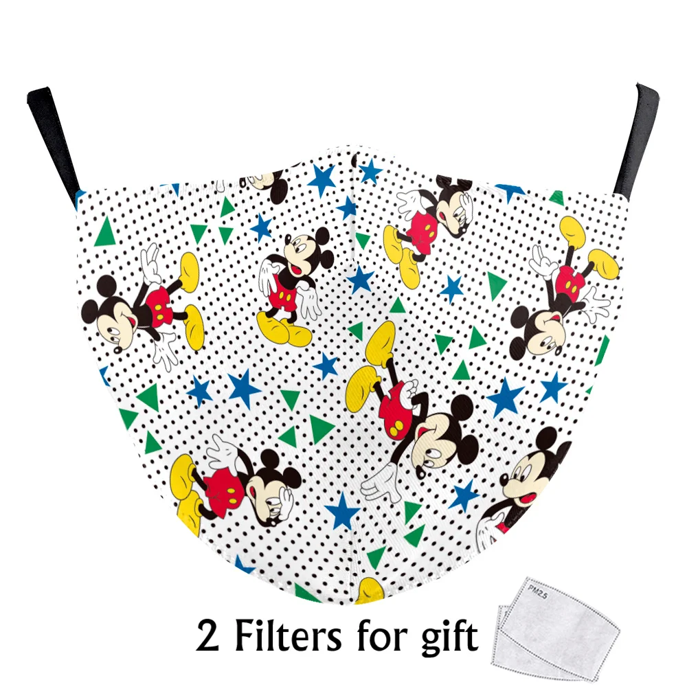 Маски с мультяшным принтом мыши дышащие маски для лица моющиеся тканевые рта