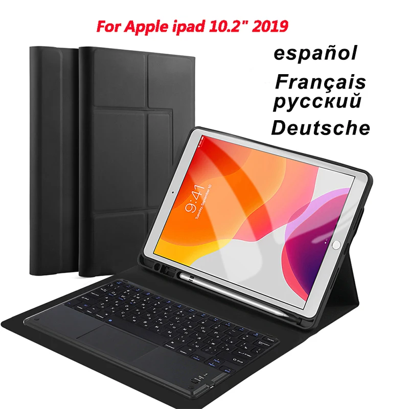 Тачпад клавиатура для iPad 10 2 2019 чехол Bluetooth Spainsh/французский/русский Apple
