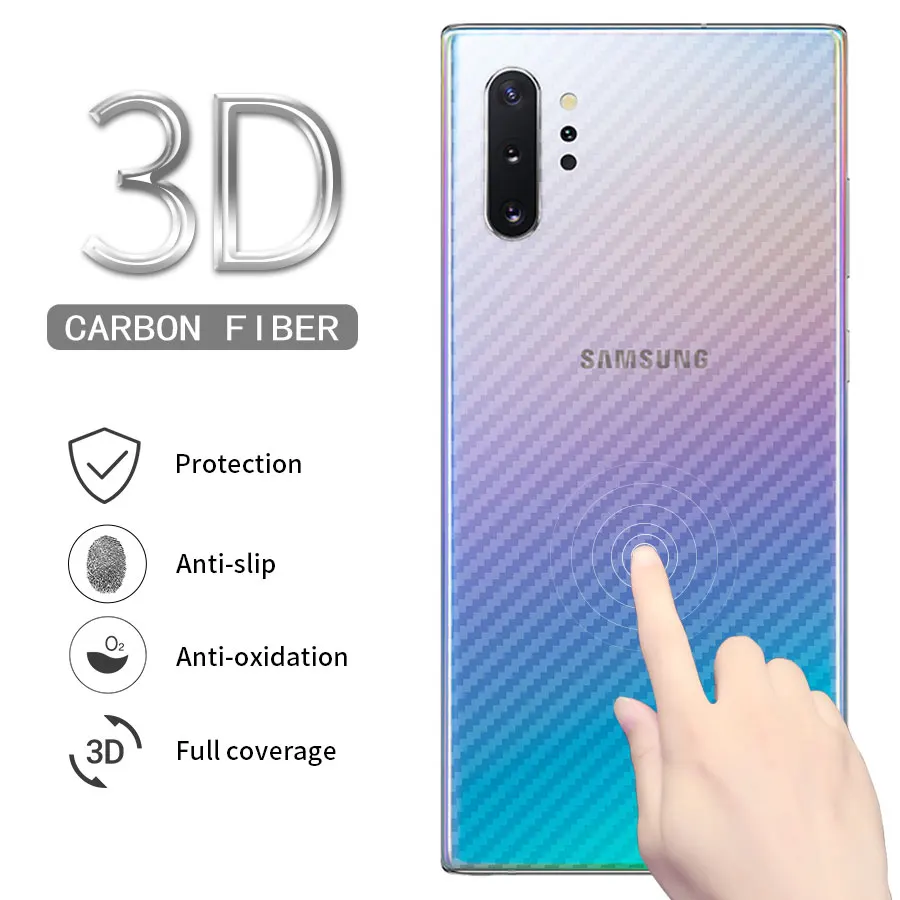 Пленка из углеродного волокна для samsung Galaxy Note 10 s10 plus Pro 5G s10e A50 A70 A30 M20 M30 задняя