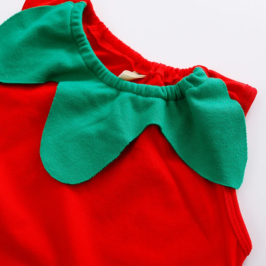 

Newborn Toddler Baby Girl Sleeveless Fruit Romper Cute Strawberry Jumpsuit Outfit Casual Summer Clothes One Piece Coverall