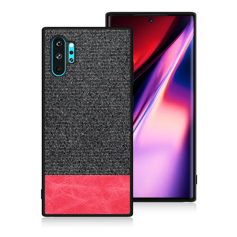 Чехол для Galaxy Note 10 тканевый Защитный Силиконовый противоударный чехол Samsung S10 S9 S8