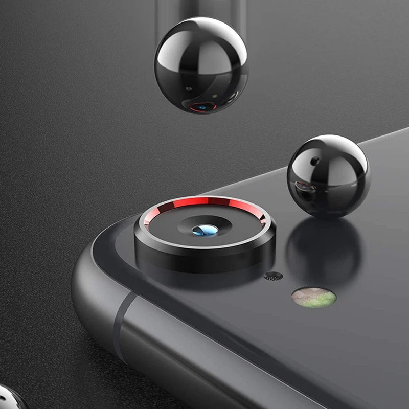 Закаленное стекло + металлическое защитное кольцо 2 в 1 защита для объектива