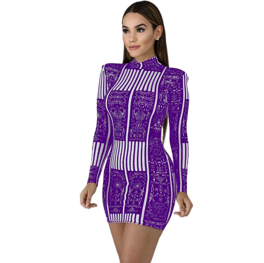 Высококачественное осенне зимнее винтажное платье в полоску с принтом для