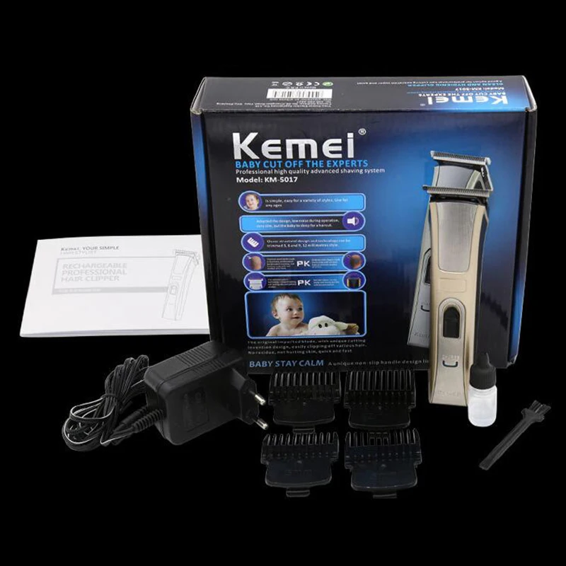 

Kemei KM-5017 Electric Hair Clipper For Men Professional Haircut Machine Titanium Alloy Blade Rechargeable Hair Trimmer