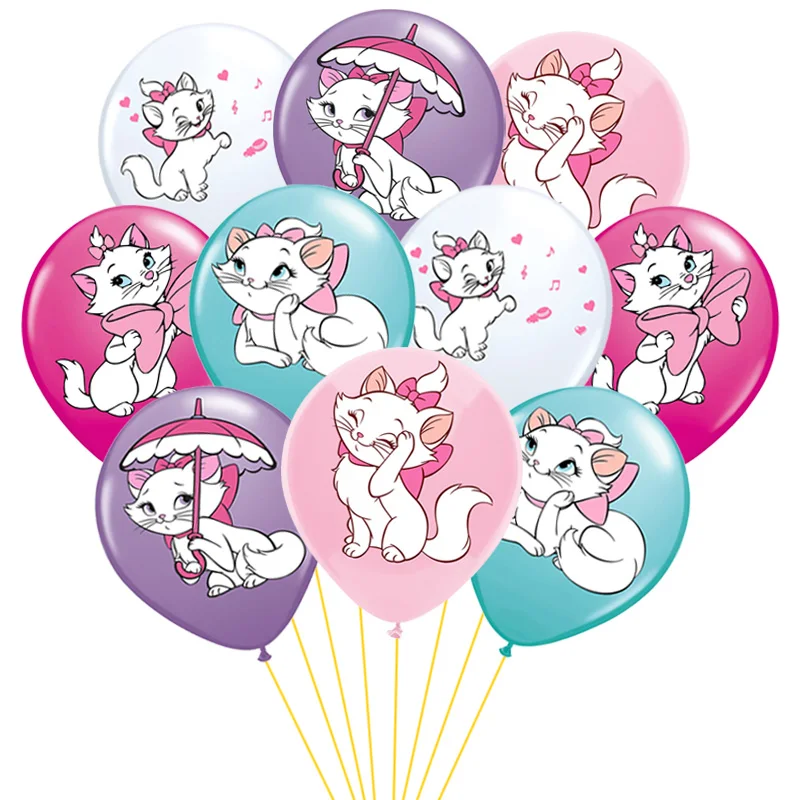 10 шт./лот воздушные шары в виде кошек Мари для украшения дня рождения розовый