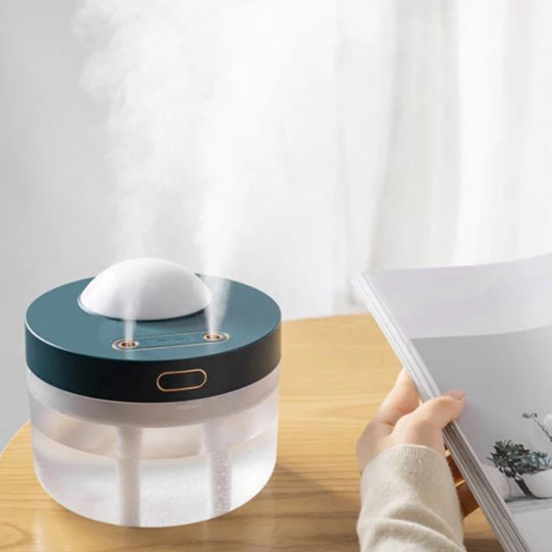 

Double Spray Projection Humidifier,Portable Mist Humidifier with Starry Sky Projector Light,for Bedroom Office,Etc