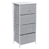 modern 4 drawers fabric nightstand multi layer storage cabinet chest cabinet for home bedroom living room sundries cabinet