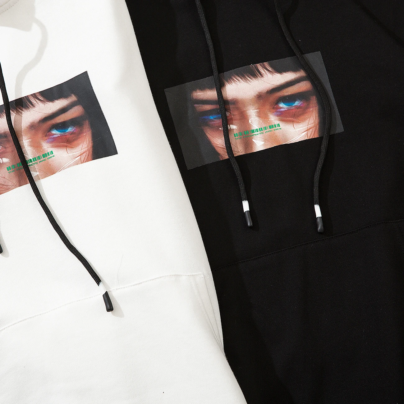 LACIBLE свирепый волк с принтом глаза в стиле Харадзюку толстовка мужская уличная