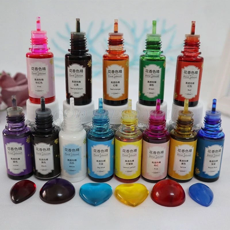 13 Color/Set Resin Pigment DIY UV Epoxy Resin Dye High Concentrated Floral Colorant Jewelry Making Tools Candle Soap Coloring