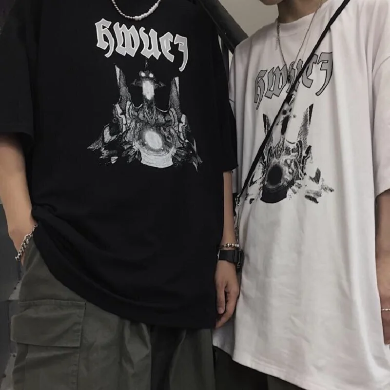 

Женские футболки с круглым вырезом с коротким рукавом Футболка Harajuku эстетику, футболка с принтом, повседневная женская одежда, детская зимн...