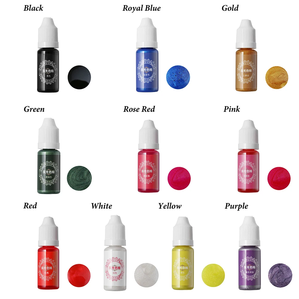 Жидкий жемчужный окрашивающий краситель с УФ излучением 10 мл 1 шт. эпоксидный для