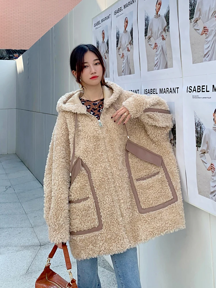 Пальто с натуральным мехом 100% шерстяная куртка осеннее зимнее пальто женская