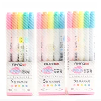 double headed fluorescent pen 5 sets of 5 color marker pens