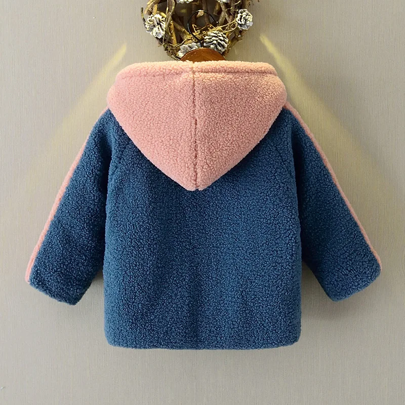 Girls Thick Coats Winter Berber Fleece Jackets Outerwear Children Hooded Coat Zipper For Kids Clothes | Детская одежда и обувь