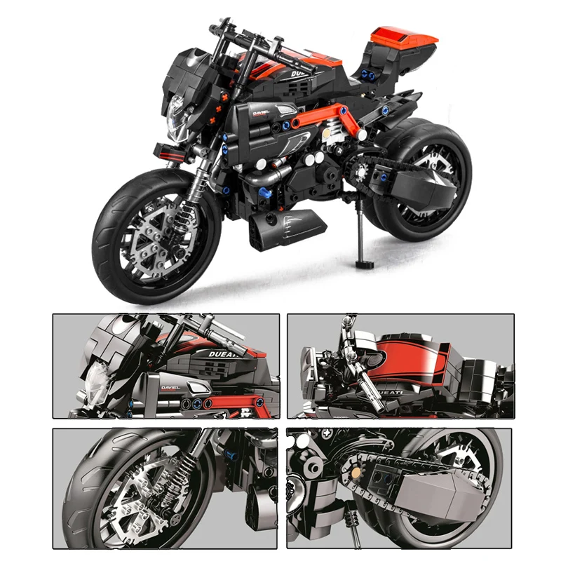 Строительные блоки для мотоциклов SEMBO Technic строительные Harleyed профессиональные