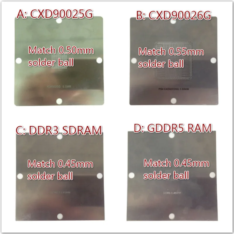 6 шт./лот 90 мм PS4 трафарет подходящие инструменты для паяльной станции BGA |