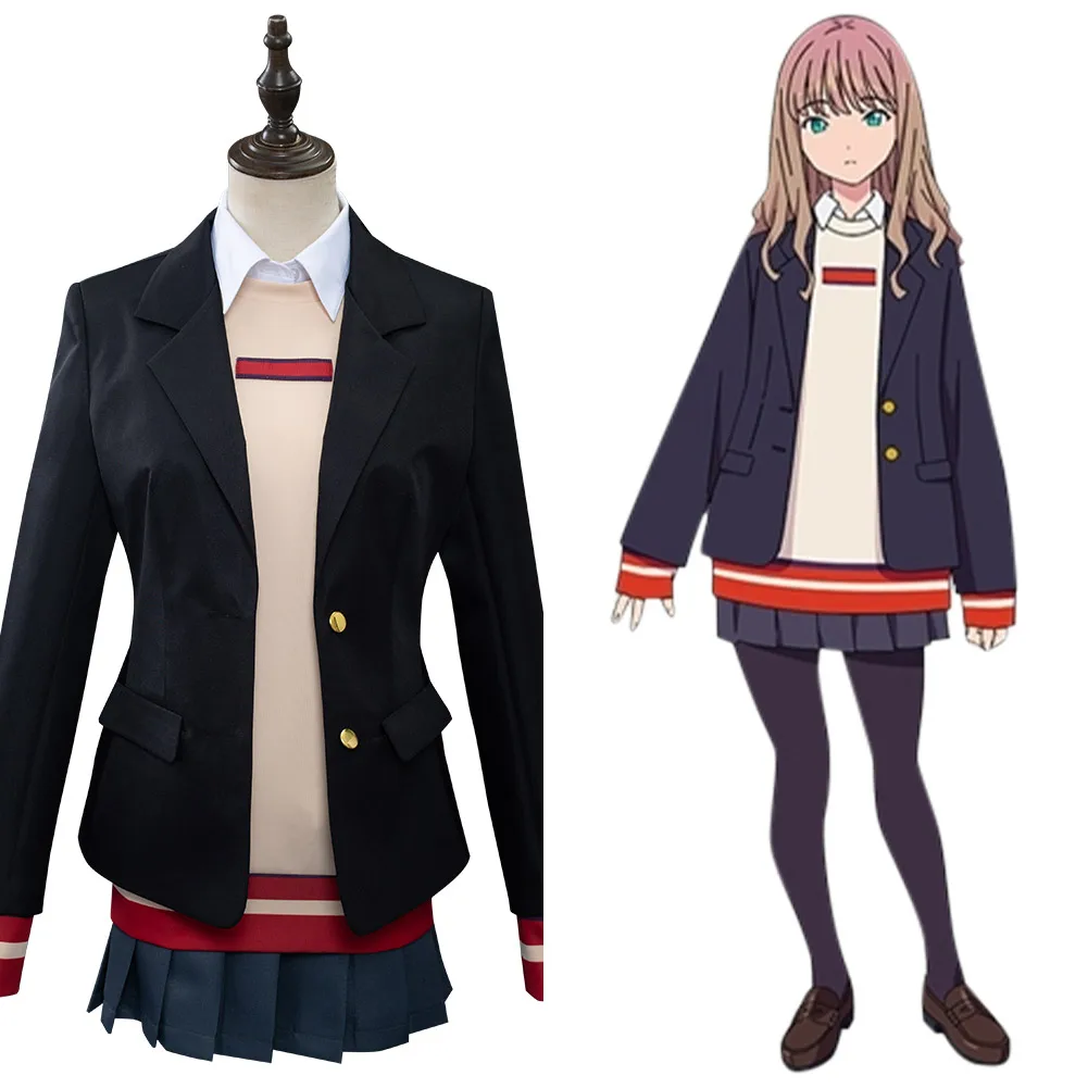 

Anime Cosplay SSSS.Dynazenon Yume Minami JK School Uniform Skirt Dress Suit Student Girls Cosplay