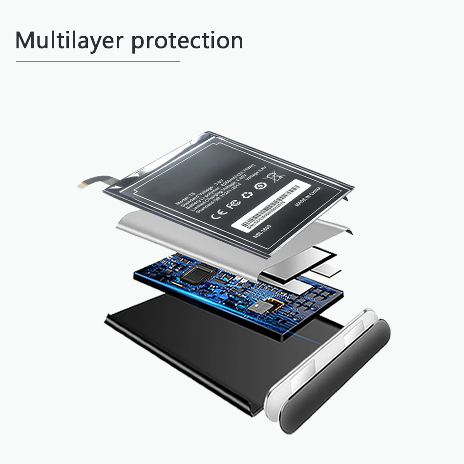YKaiserin большая емкость 6250 мАч литий-полимерная батарея T6 Для Doogee T6 PRO Аккумуляторы для мобильных телефонов