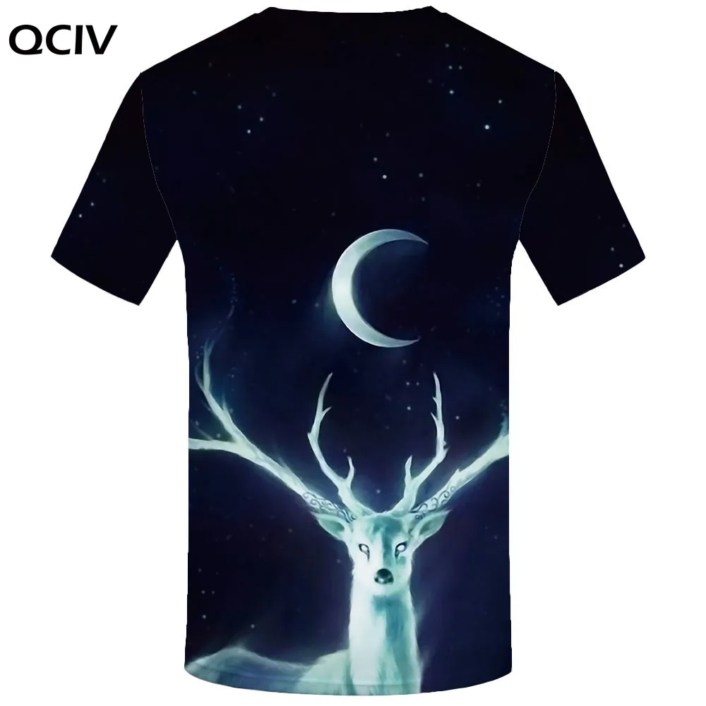 

3D Animal Christmas Deer Digital Print Short-sleeved T-shirts for Men and Women