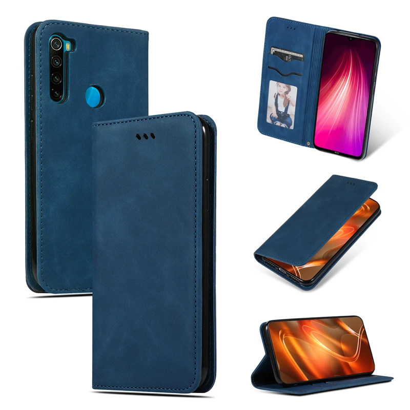 Чехол для Xiaomi Redmi Note 8 сумка телефона книжка кошелек чехол Ретро стиль деловой